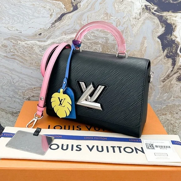 Leather Handbags Twist Lock Louis Vuitton Twist Bag Black Louis - Main Image